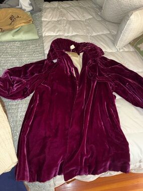 Authentic 1930s McCreery NY Burgundy Velvet Opera CoatDepression Era NRA Vintage